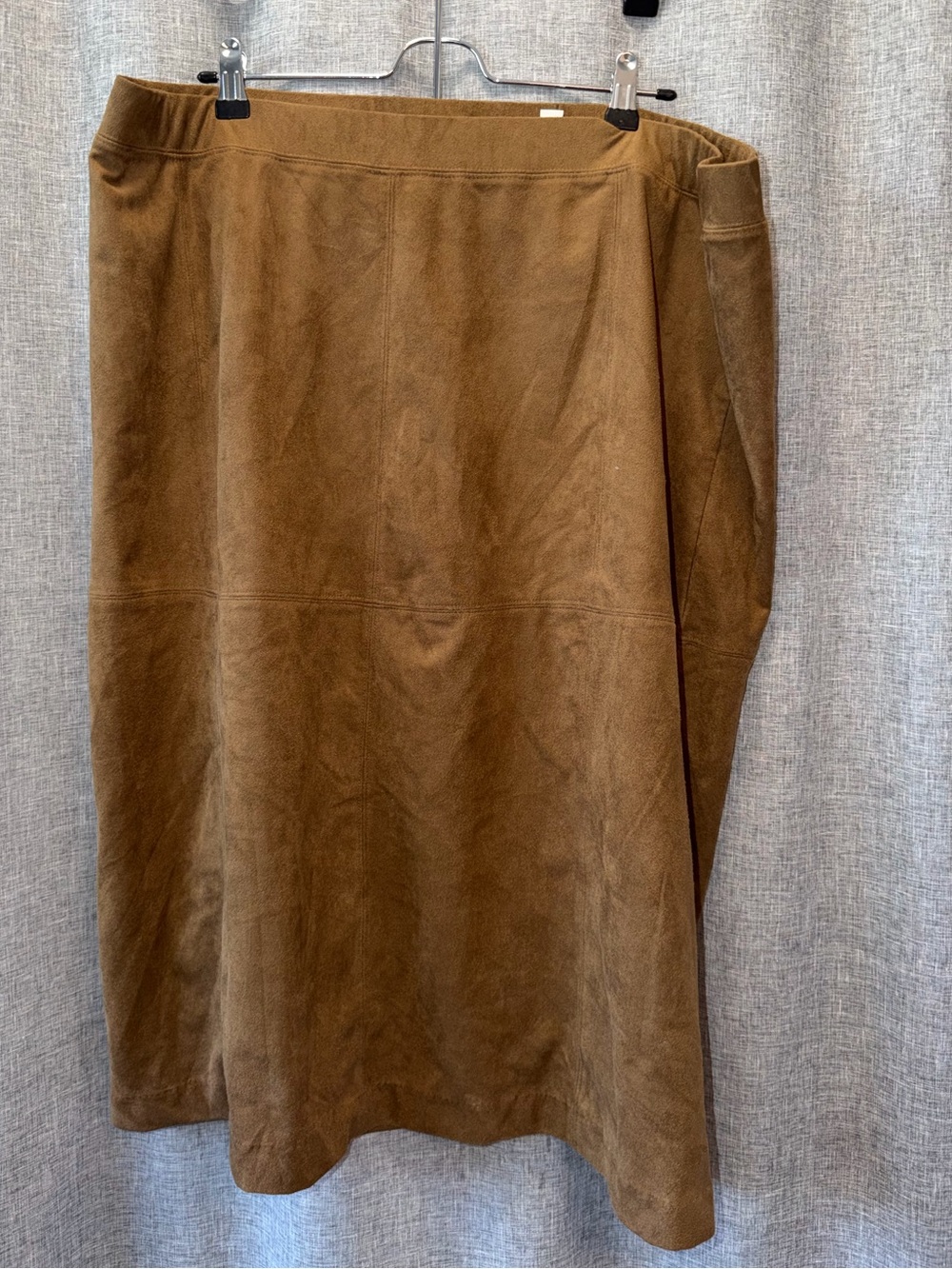 J. Jill Brown Suede Midi Skirt XL